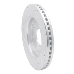 Ford F-150 Brake Rotor (1) - Front Right - R1 Concepts - Drilled & Slotted - Silver - `10-`14